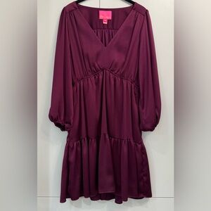 Lilly Pulitzer Deacon Mini Dress, Cabernet, Sz 4, EUC